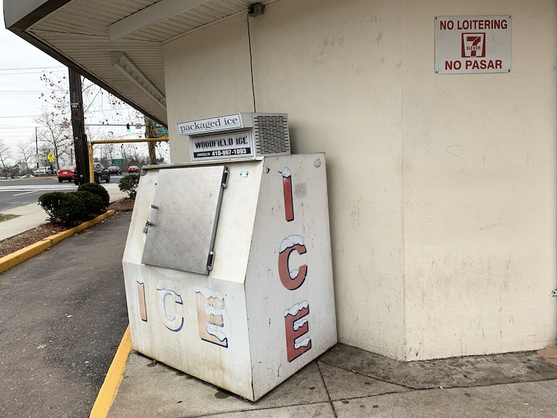 gas station ice freezer